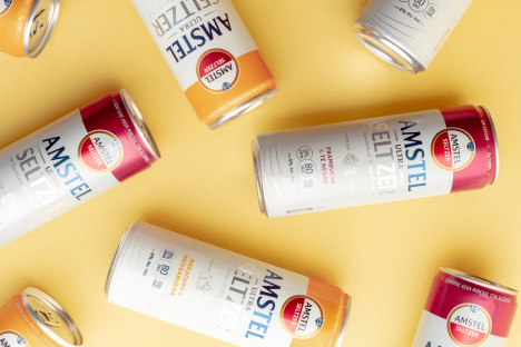 Sesión profesional de fotografía digital para documentar productos premium de Amstel Seltzer