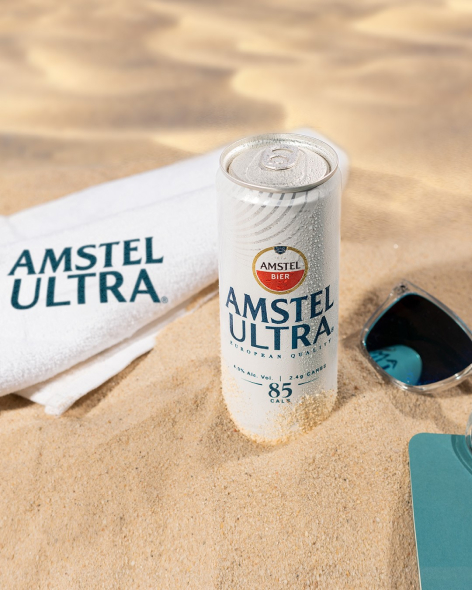 Sesión profesional de fotografía digital para documentar productos premium de Amstel Ultra