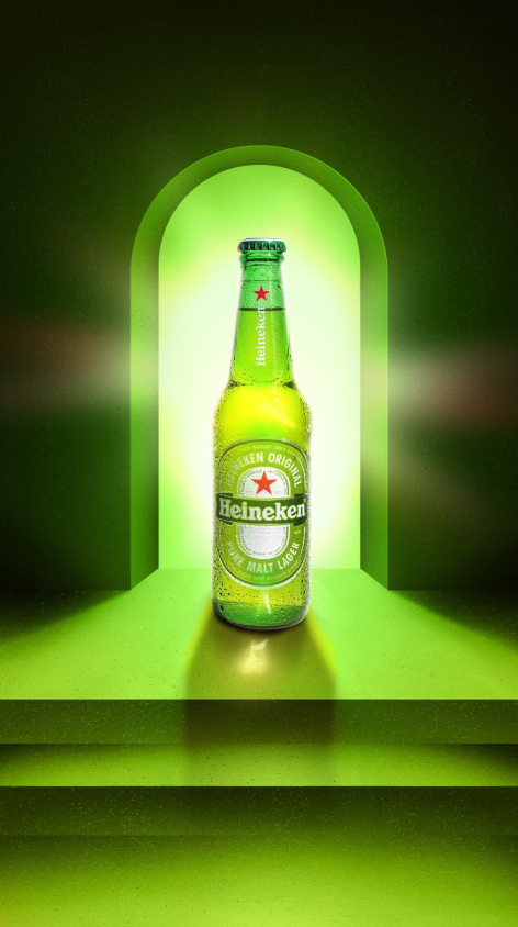 Sesión profesional de fotografía digital para documentar productos premium Heineken