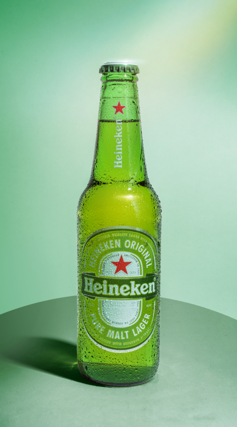 Sesión profesional de fotografía digital para documentar productos premium Heineken